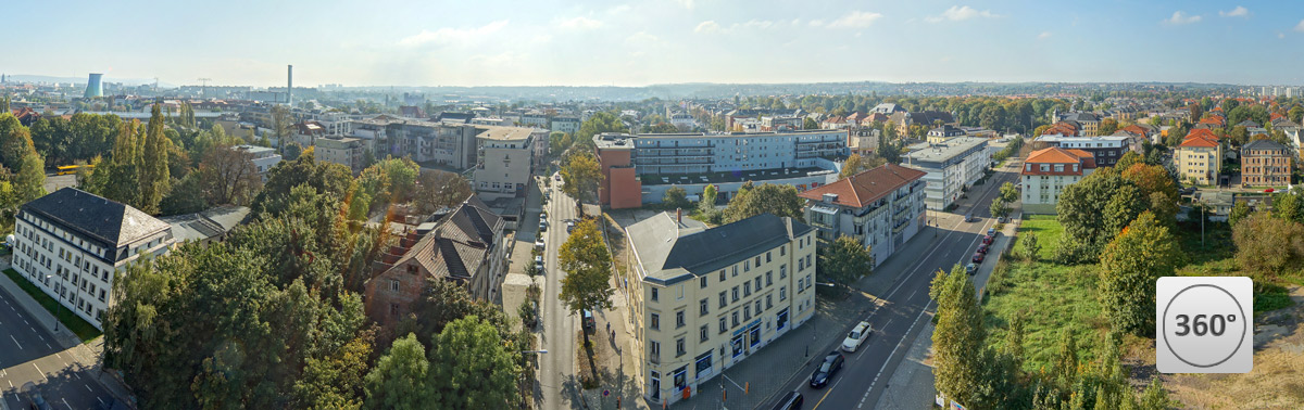 Panoramasicht von der Friedenskirche Dresden-Löbtau